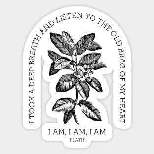 Sylvia Plath poet bookish Sticker